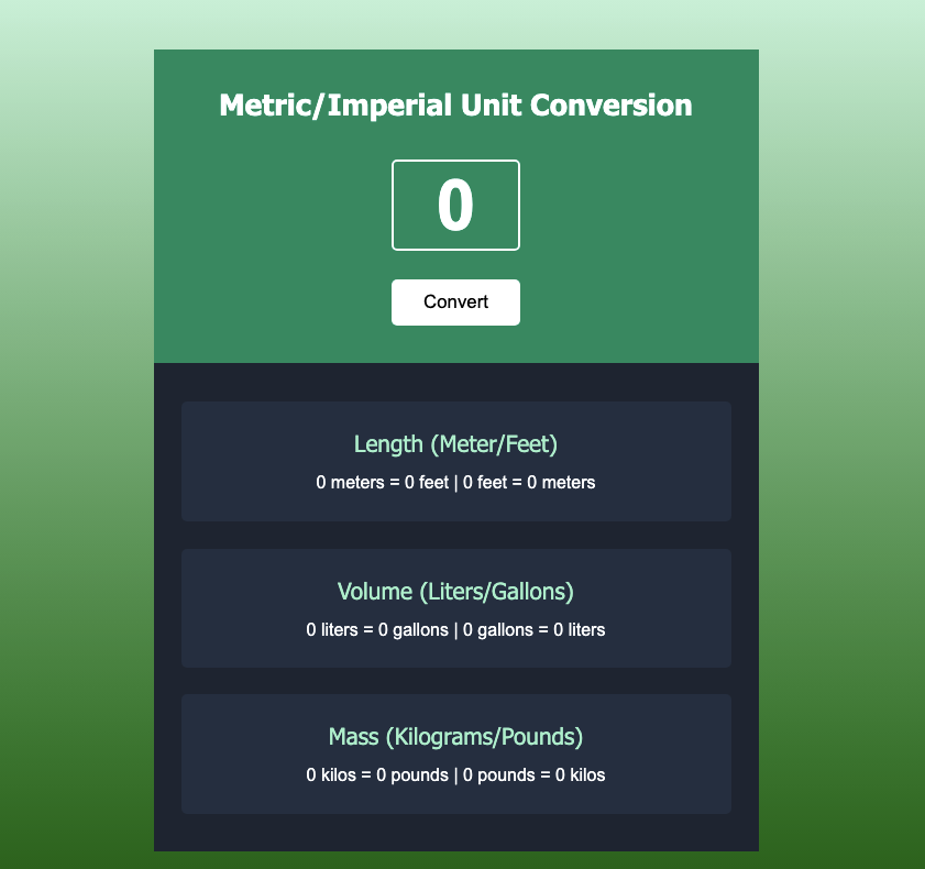 metric to imperial unit converter application