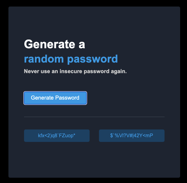 password generator application